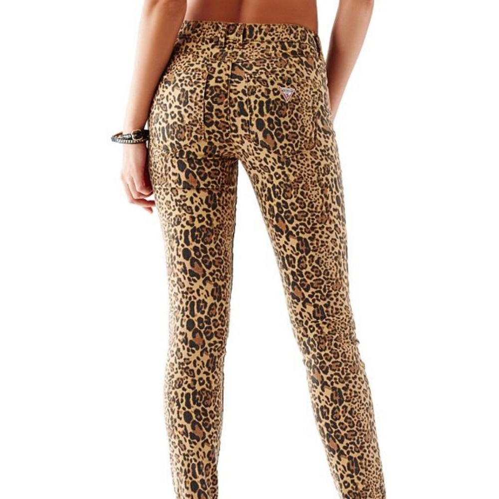Guess Leopard Print 1981 Power Skinny size 25